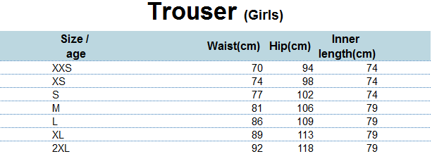 Trousers Girls Navy adult sizes (XS-S)
