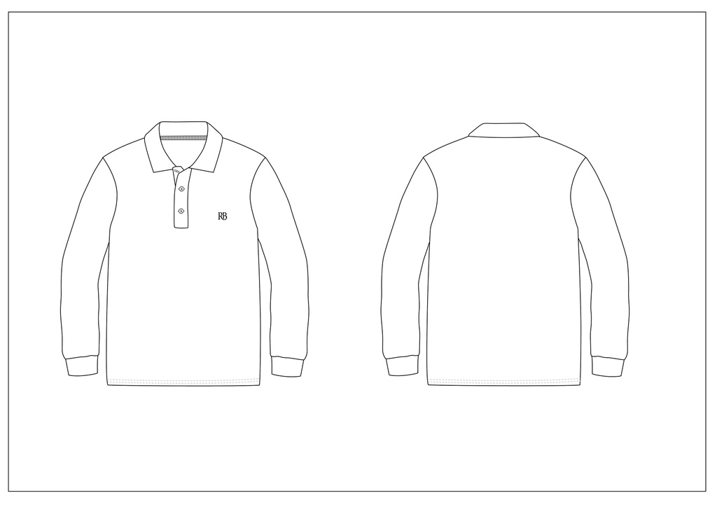 Polo Shirt L.S.White adult sizes (XS-S)