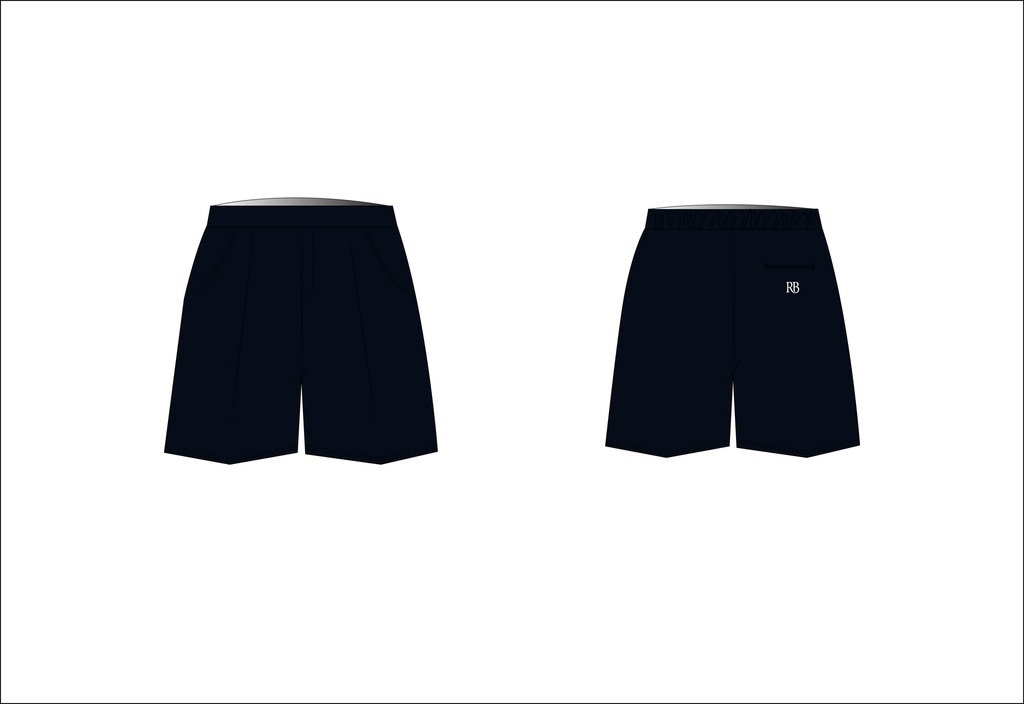 Shorts Elastic Waist Navy (2-7)