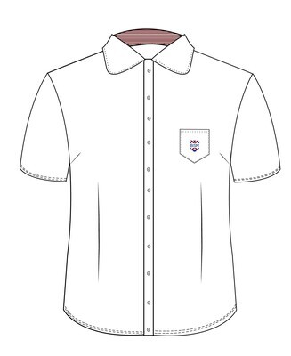 Blouse S.S(XS-3XL adult Sizes)(White)  