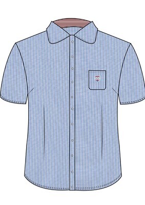 Blouse S.S. Blue (12-14)