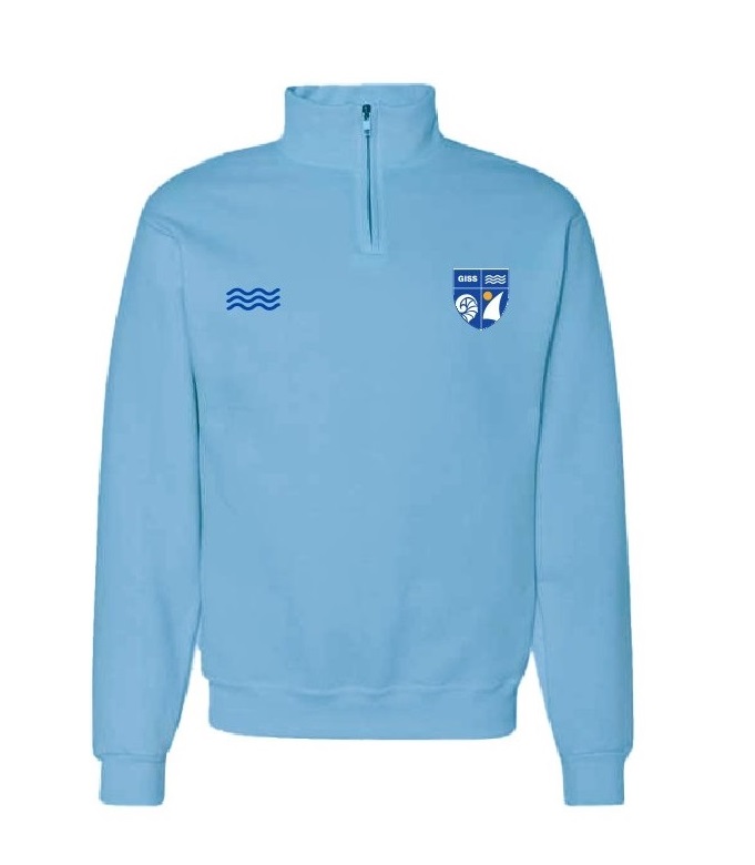 Long Sleeve Quarter Zip  (Light Blue)