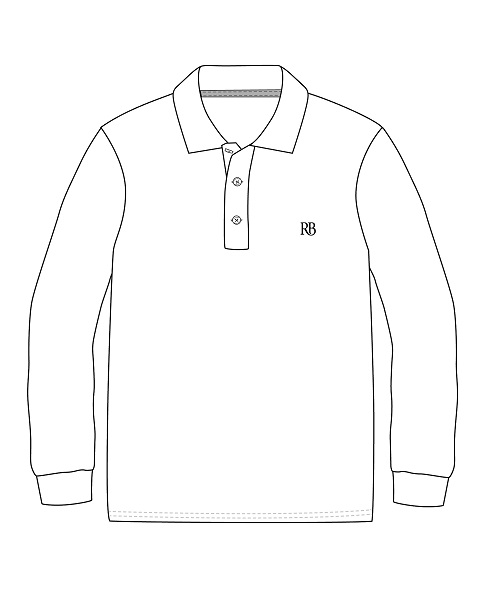 Polo Shirt L.S.White adult sizes (XS-S)