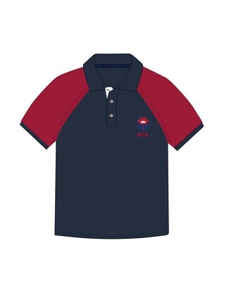 Polo Shirt S.S. Navy x Red (2-6)