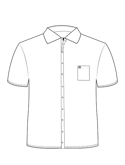 Shirt S.S. White adult sizes (XS-5XL)