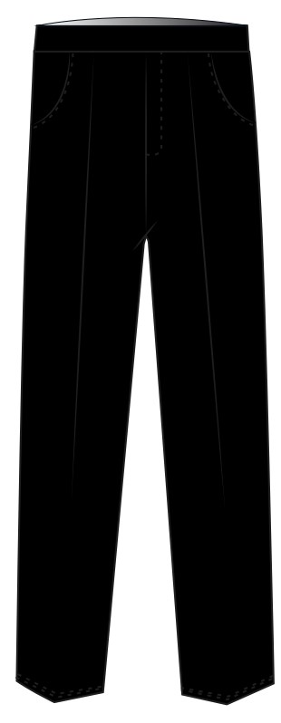Trousers Boys Black adult sizes (XS-5XL)