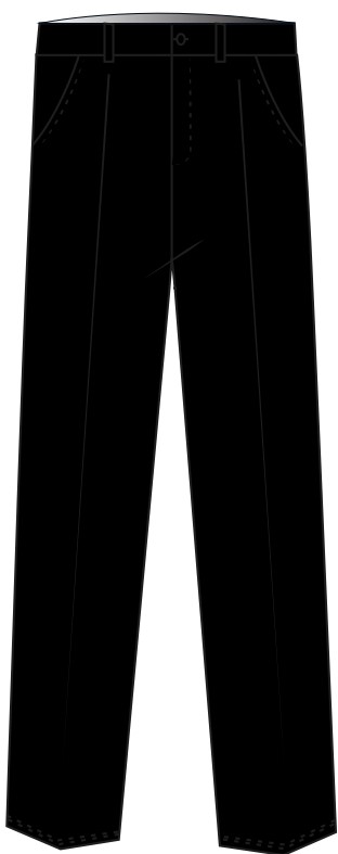 Trousers Unisex Black (8-14)