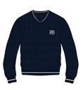 Pullover Navy x White  (Cotton - Acrylic)(2-16)