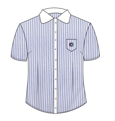 [259] Blouse S.S. Purple Stripes (12-14)