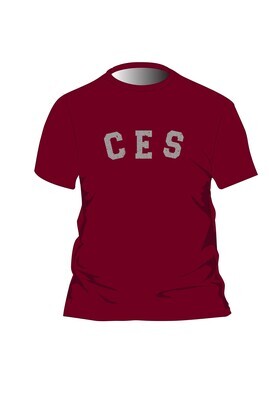 [191] PE T-Shirt S.S. Burgundy adult sizes (XS-6XL)