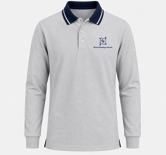 Polo Shirt  L.S. Grey (adult Size XS-4XL)