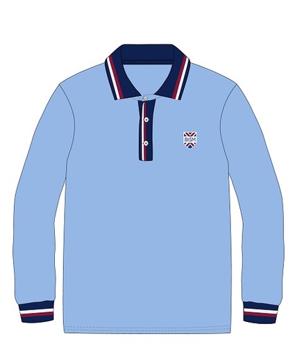 [263] Polo Shirt L.S. Blue (2-6)