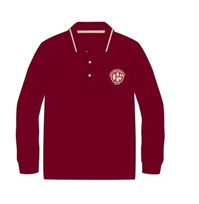 [187] Polo Shirt L.S. Burgundy (3-10)