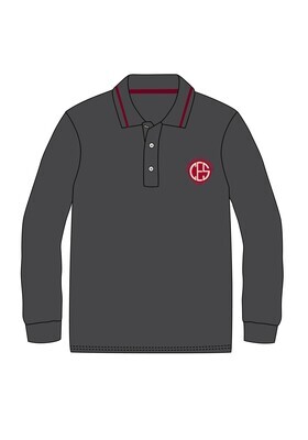[191] Polo Shirt L.S. Grey adult sizes (ْ2XS-2XL)