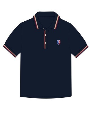 [265] Polo Shirt S.S. Navy (2-14 )