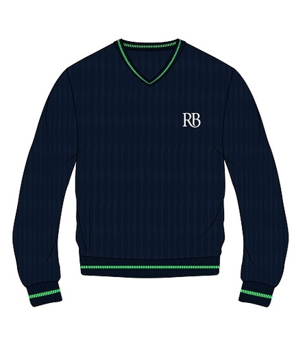 [270] Pullover Navy x Green adult sizes (XS-4XL) Yr5-Yr9
