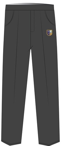[267] Trousers Elastic Waist Grey (3-14)