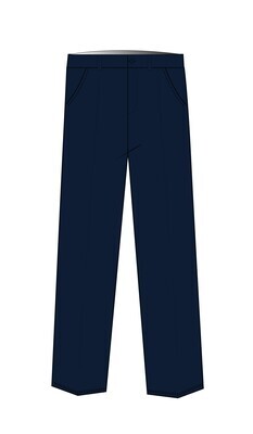 [248] Trousers Elastic Waist Navy (2-7)