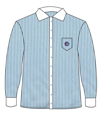 Shirt L.S. Turquoise Stripes adult sizes (XS-5XL) 