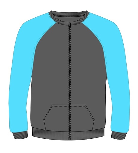PE Jacket Grey x Turquoise (3-14)