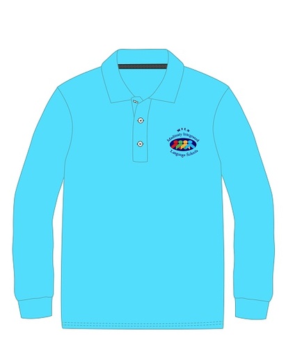 Polo Shirt L.S. Turquoise (5-14) and adult sizes (XS)